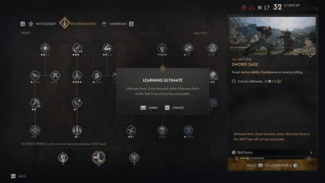 Game: The Best Perks To Unlock And Upgrade In The Blood of Dawnwalker