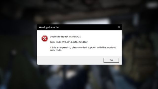 Game: How To Fix The Wardogs WD-L014 Error Code
